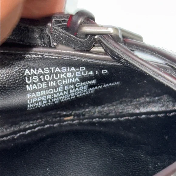 Shoe Dazzle Black Stiletto Heels with X-Strap Size 10 - Picture 9 of 11